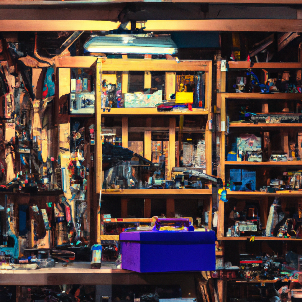 Piccolo laboratorio a Milano con attrezzi in ordine sugli scaffali, anno di fondazione